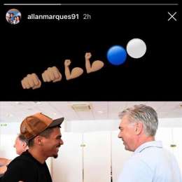 FOTO – Allan ed Ancelotti sorridenti e carichi, lo scatto pubblicato dal brasiliano