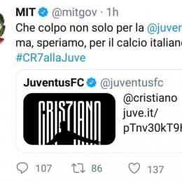 FOTO – Figuraccia per il Ministero delle Infrastrutture e dei Trasporti: prima il tweet per CR7, poi le scuse