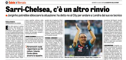 Gazzetta: “Ancora un rinvio tra il Chelsea e Sarri, il tempo passa”