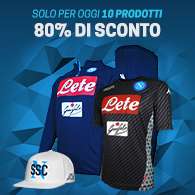 I prodotti del Napoli con l’80% di sconto: scopri l’offerta su E-Napolistore