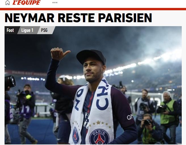 L’Equipe: Neymar resterà al Psg, la confessione ai giornalisti brasiliani