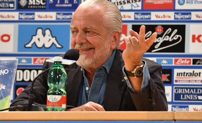 De Laurentiis: “Sarri maleducato. Sabaly? Non ho sentito Giuntoli. Su Higuain al Milan…”