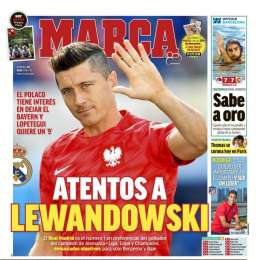 Il Real distoglie l’attenzione da Cavani? Marca in prima pagina: “Attenti a Lewandowski”