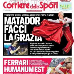 PRIMA PAGINA – CdS: “Matador, facci la grazia. Vorticoso giro di attaccanti con sorpresa finale?”