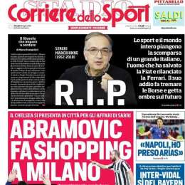 PRIMA PAGINA – CdS e le parole di ADL: “Ho preso Arias”. E sul Chelsea: “A Milano per Higuain e Pjanic”