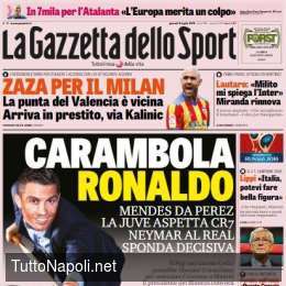 PRIMA PAGINA – Gazzetta: “Carambola Ronaldo, la Juve aspetta CR7”