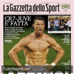 PRIMA PAGINA – Gazzetta su Ronaldo: “Arrivo! Lunedì a Torino presentazione show”