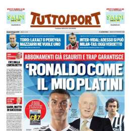 PRIMA PAGINA – Trapattoni su Tuttosport: “Ronaldo come il mio Platini”