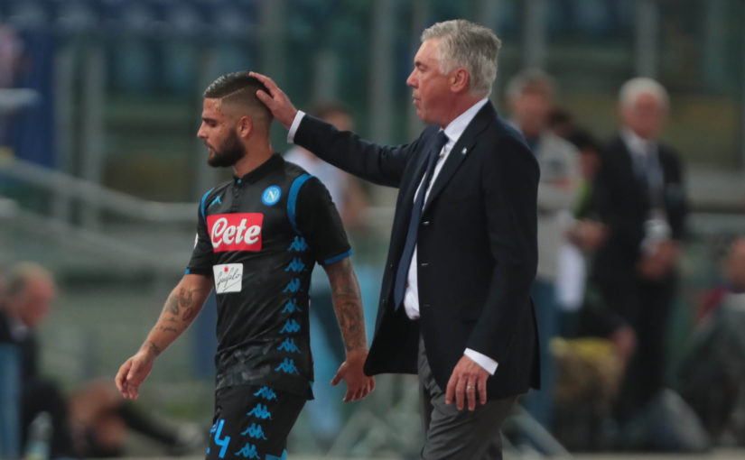 Ancelotti: «Napoli, sei forte!». Insigne: «Sogno lo scudetto»