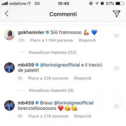 FOTO – Balotelli, Inler e Criscito commentano post vittoria di Insigne sui social: tra complimenti ed ironia