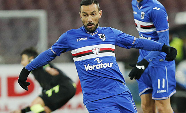 FOTO – Il capolavoro di Quagliarella contro il Napoli sotto gli occhi della splendida Debora