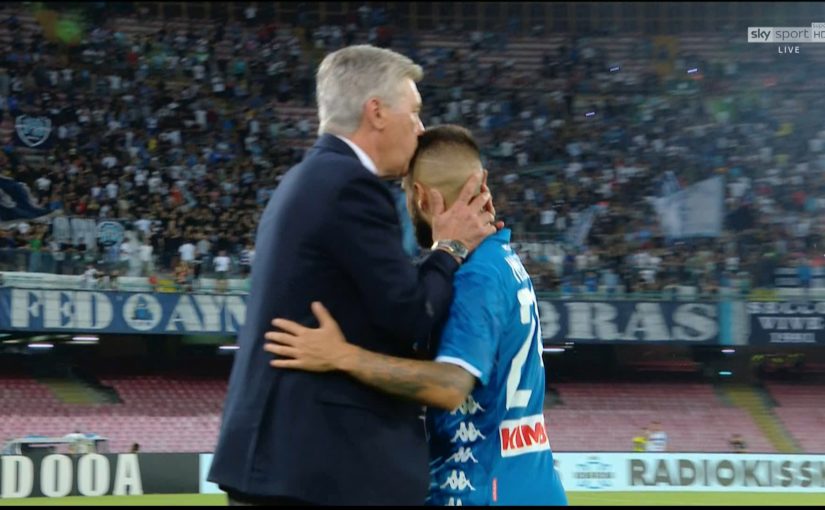 Napoli, Ancelotti bacia Insigne: «Ha grande qualità. Non siamo malati»