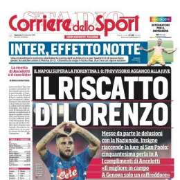 PRIMA PAGINA – CdS apre con Insigne: “Il riscatto di Lorenzo”