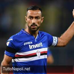 Quagliarella infila Ospina con un eurogol: gol di tacco volante, tutta Marassi in piedi