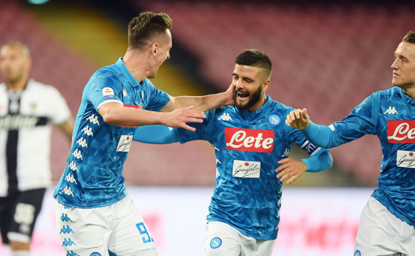 Serie A, Napoli-Parma 3-0: Insigne e doppio Milik, Juventus avvisata