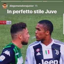 FOTO – Maradona jr sullo sputo di Douglas Costa: “In perfetto stile Juve…”