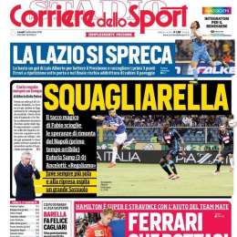 PRIMA PAGINA – Corriere dello Sport: “Squagliarella. Il tacco di Fabio scioglie le speranze di rimonta del Napoli”