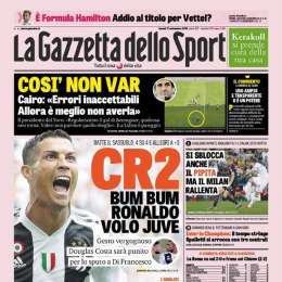 PRIMA PAGINA – Gazzetta su Douglas Costa: “Gesto vergognoso, sarà punito”