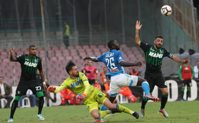 Serie A Napoli-Sassuolo 2-0, il tabellino