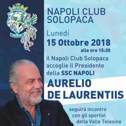 FOTO – Il “Napoli Club Solopaca” accoglie ADL, il patron incontrerà gli sportivi della Valle Telesina