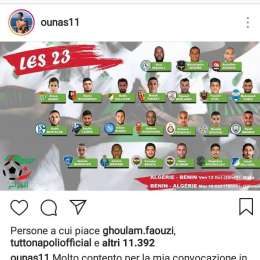 FOTO – Ounas convocato con l’Algeria: “Sono molto contento”. I complimenti di Ghoulam: “Fiero di te”