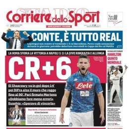 PRIMA PAGINA – CdS: “Cr+6, la Roma sfiora la vittoria a Napoli. La Juve ringrazia ed allunga”