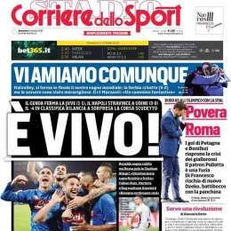 PRIMA PAGINA – CdS sul campionato: “E’ vivo! Pari Juve, Il Napoli stravince a Udine!”