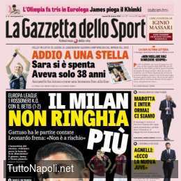 PRIMA PAGINA – Gazzetta: “Il Milan non ringhia più. Marotta-Inter, ormai ci siamo”