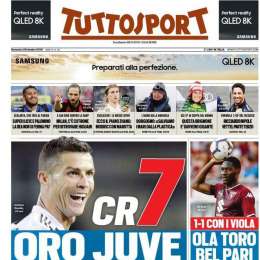 PRIMA PAGINA – Tuttosport: “CR7 oro Juve. Rigore contestato e bolide da fuori area”