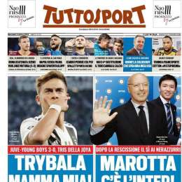 PRIMA PAGINA – Tuttosport: “Napoli senza paura, Insigne spaventa Klopp. Marotta, c’è l’Inter!”