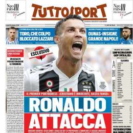 PRIMA PAGINA – Tuttosport: “Ounas-Insigne, grande Napoli! Ronaldo attacca”