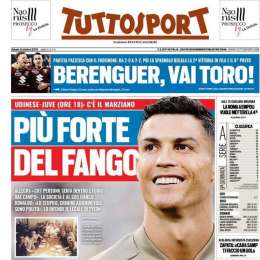 PRIMA PAGINA – Tuttosport difende Cr7: “Più forte del fango!”