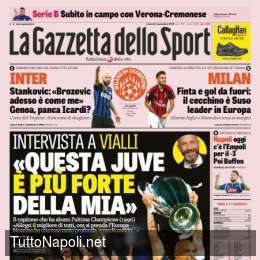 PRIMA PAGINA – Gazzetta: “Napoli oggi c’è l’Empoli per il -3. Poi Buffon”