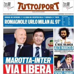 PRIMA PAGINA – Tuttosport: “Marotta pronto per l’Inter. Cairo chiede nuove scuse ad Agnelli su Superga”