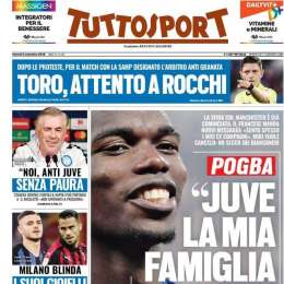 PRIMA PAGINA – Tuttosport e le parole di Ancelotti: “Noi, Anti Juve senza paura”