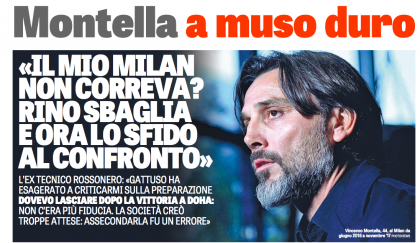 Montella contro Gattuso: «Il mio Milan stava bene fisicamente»