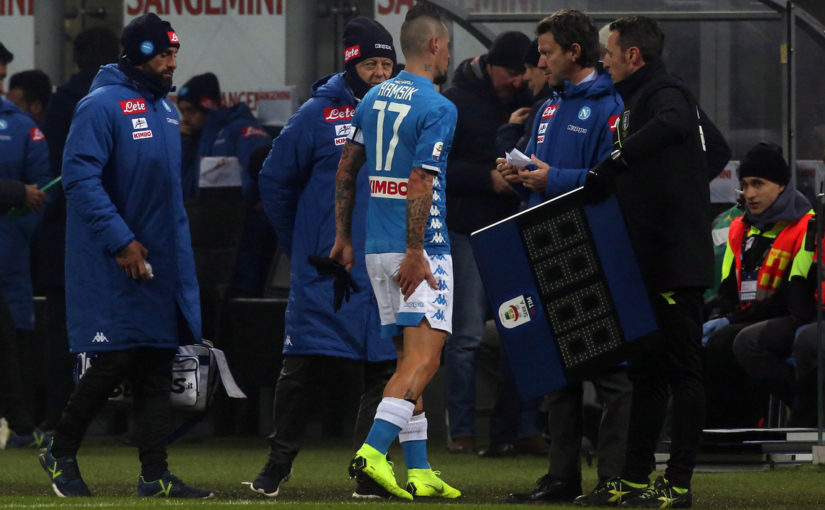 Napoli, Hamsik ko: distrazione muscolare di primo grado