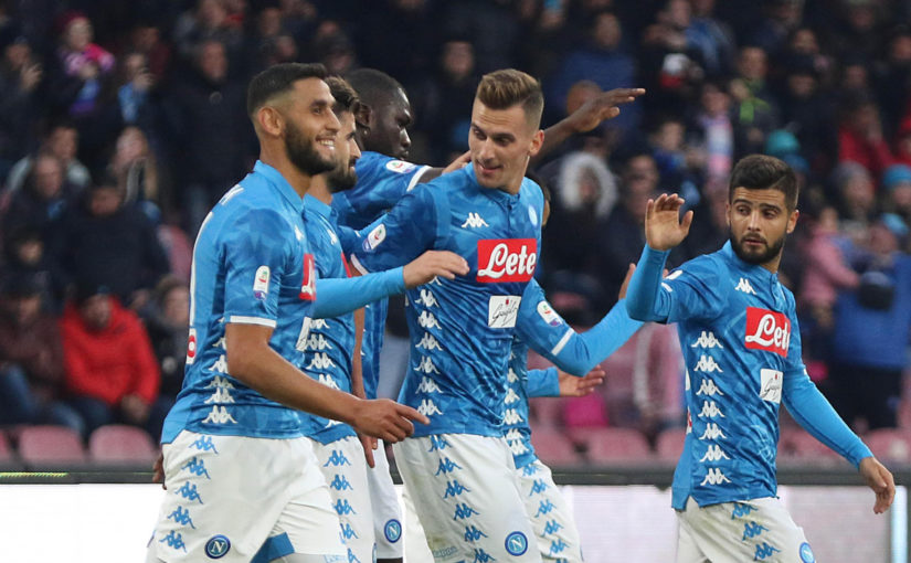 Serie A, Napoli-Frosinone 4-0: apre Zielinski, poi super Ounas e doppio Milik