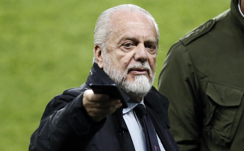 De Laurentiis: «Napoli, fai l’impresa per i 40 milioni di tifosi nel mondo»