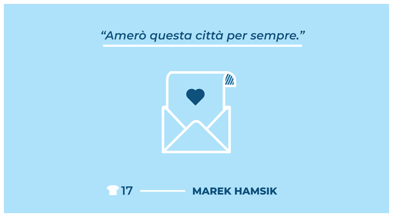  Il poster di Hamsik con la lettera d’amore al popolo partenopeo