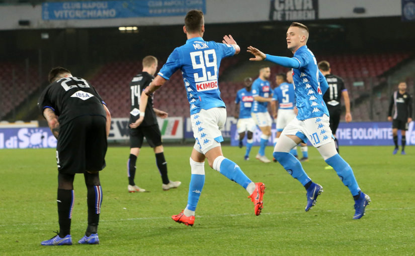 Serie A Napoli-Sampdoria 3-0 , il tabellino