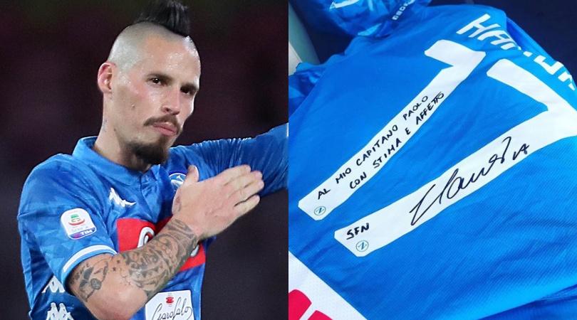 Hamsik regala l’ultima maglia del Napoli a Paolo Cannavaro