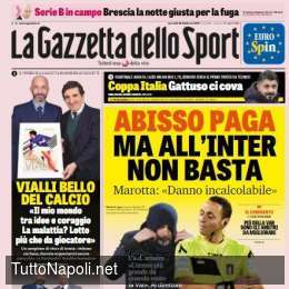 PRIMA PAGINA – Gazzetta: “Abisso paga ma all’Inter non basta”