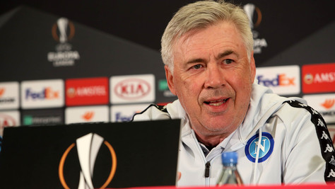 Europa League Napoli, Ancelotti: «Arsenal? Difficile ma affascinante»