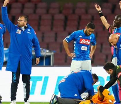 Il Napoli conferma il trauma cranico. Ospina trasferito a Pineta Grande