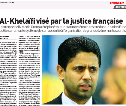 Nasser Al – Khelaifi ascoltato come “testimone assistito” in un caso di corruzione