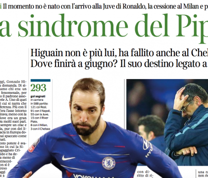 Higuain dai record contro Frosinone e Inter, ora in panchina a Manchester