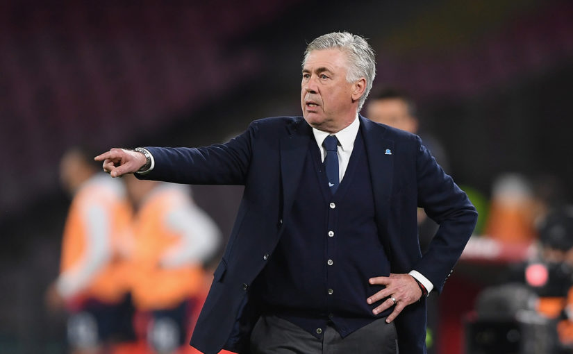 Napoli, Ancelotti: «Difendiamo male. Giocare così con l’Arsenal sarebbe un problema»