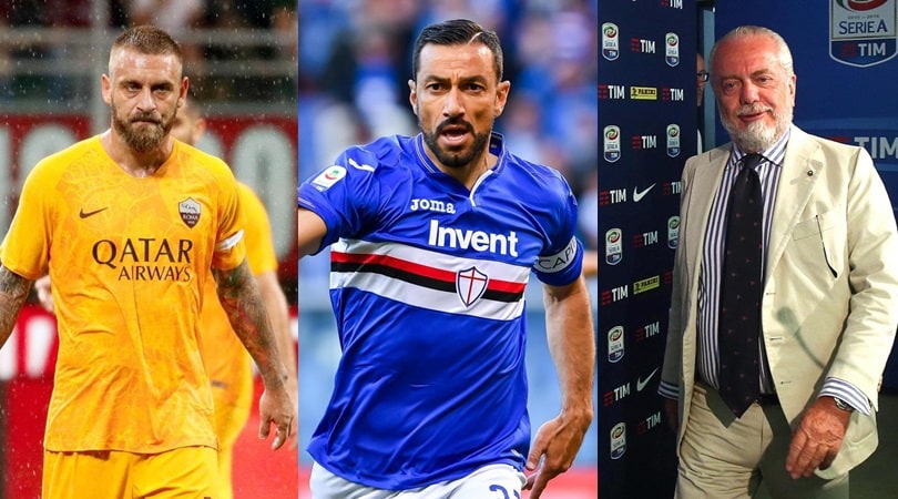 Napoli, De Rossi e non solo: De Laurentiis pensa a Quagliarella