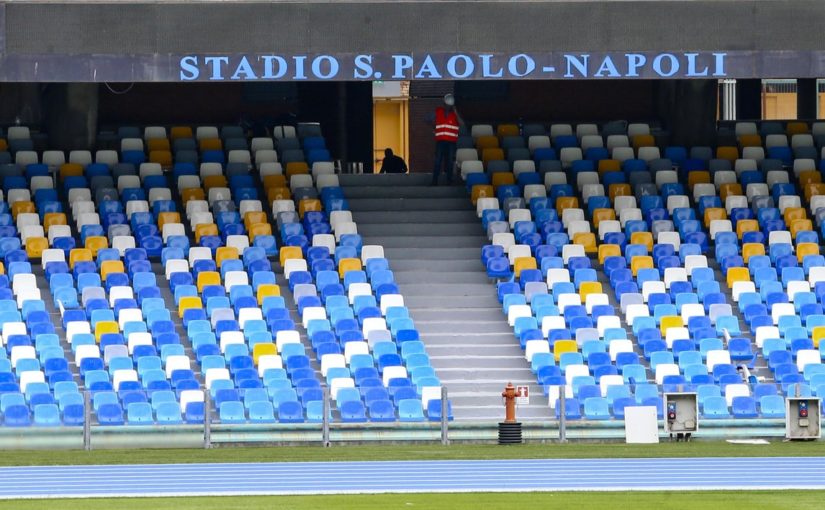 Napoli, procedono i lavori per lo stadio San Paolo: completati i distinti